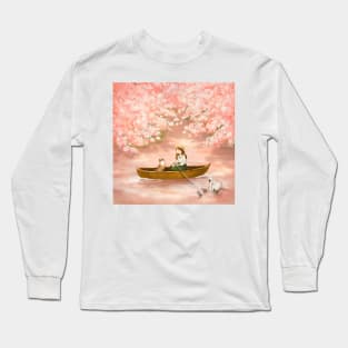 Cherry Blossom Lake Long Sleeve T-Shirt